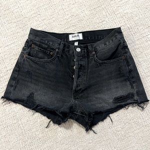 Agolde Parker Vortex Black denim shorts size 27 worn twice